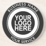 Corporate Custom Logo Modern Coaster<br><div class="desc">Custom  Your Logo Or Image and Custom Text</div>