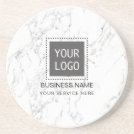 Corporate Custom Logo Modern White Marble Coaster Corporate Custom Logo Modern White Marble Coaster