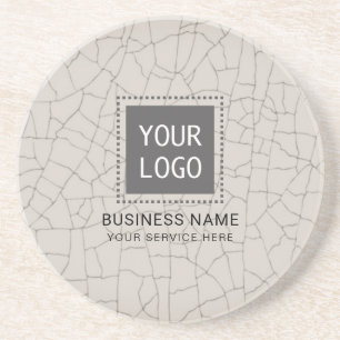 Corporate Custom Logo Vintage Ceramic Texture Coaster