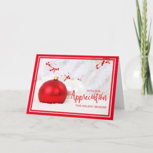 Corporate Customer Appreciation Christmas Holiday Card