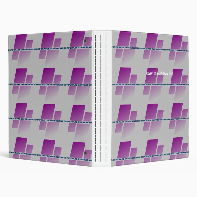 Corporate Customizable With Logo Pattern And Name  3 Ring Binder (Background)