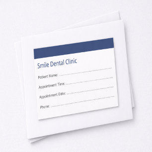 Corporate Dental Appointment Card Dark Blue
