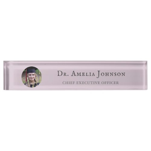 corporate Dr PhD graduate any title CEO photo Desk Name Plate