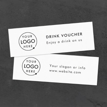 Corporate Drink Voucher | Company Event Logo Card by GuavaDesign at Zazzle