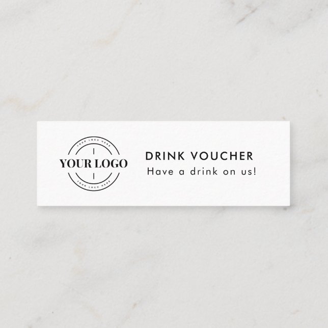 Corporate Drink Voucher Ticket Company Event Logo  (Back)