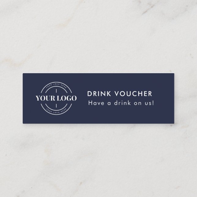 Corporate Drink Voucher Ticket Company Event Logo  (Back)