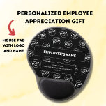 Corporate Employee Appreciation Gift Black Gel Mouse Pad