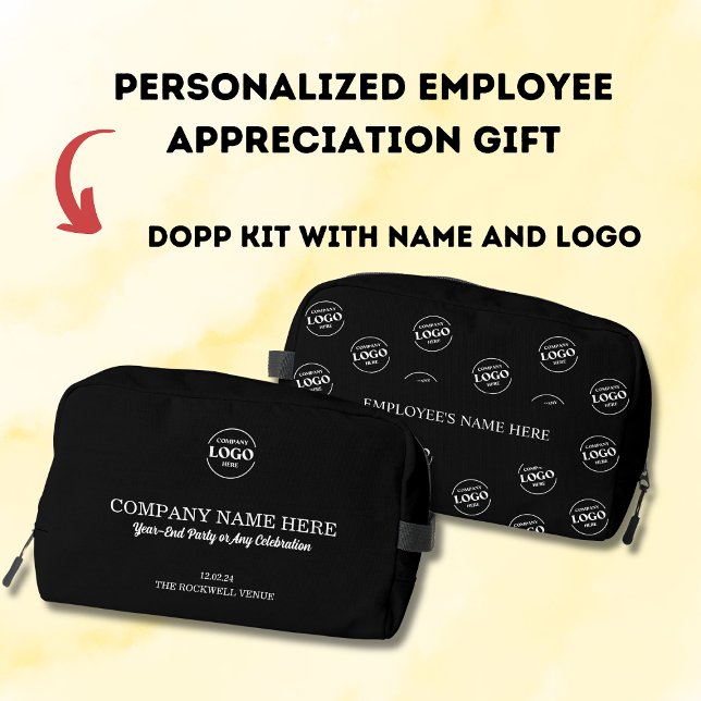 Corporate Employee Appreciation Gift logo pattern  Dopp Kit (Creator Uploaded)