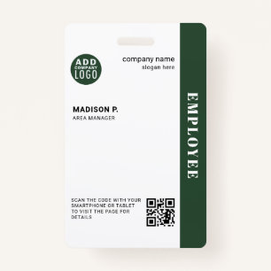 Corporate Employee ID Custom QR Code Badge