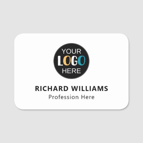 Corporate Employee ID Name Badge with Custom Logo