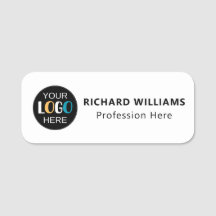 Corporate Employee ID Name Badge with Custom Logo
