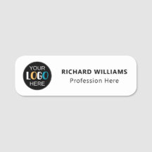 Corporate Employee ID Name Badge with Custom Logo