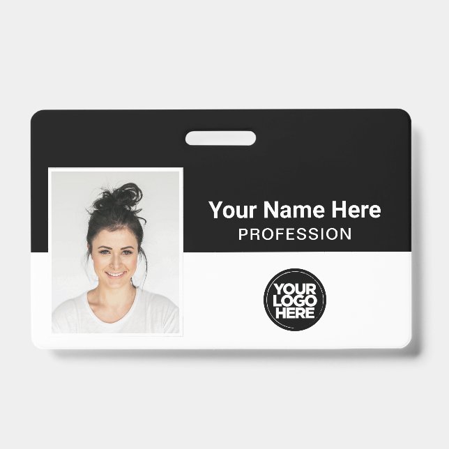 Corporate Employee, Name, Logo, Photo ID Badge (Front)