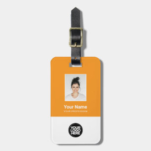 Corporate Employee Photo, Bar Code, Logo, Name Luggage Tag