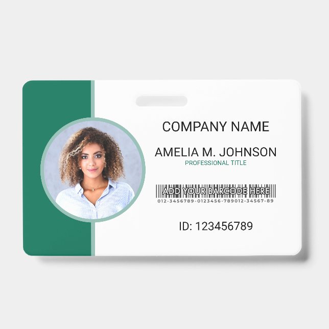 Corporate Employee Photo ID Badge (Front)