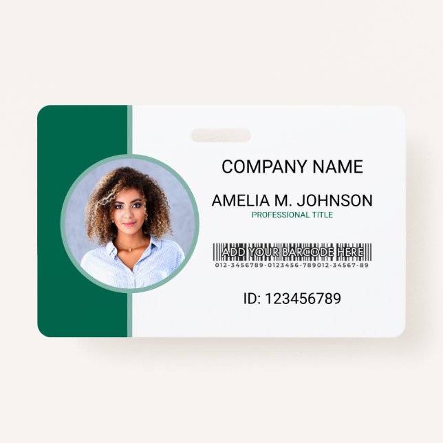 Corporate Employee Photo ID Badge (Front)