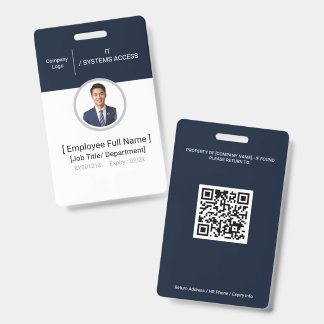 Corporate Employee Photo ID Badge Business Staff