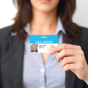 Corporate Employee Photo ID Badge Custom Logo