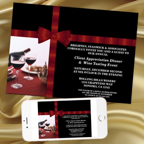 Corporate Event Client Appreciation Custom Invitations