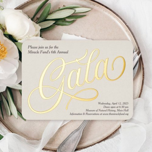 Corporate Event Gala Invite Real Foil Headline