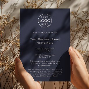 Corporate Event   Navy Blue Minimalist Business Invitation