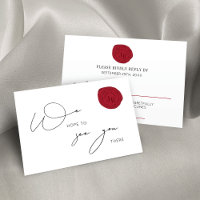 Corporate Event Red Wax Stamp Business RSVP Cards
