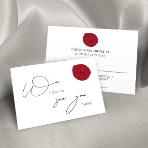Corporate Event Red Wax Stamp Business RSVP Cards