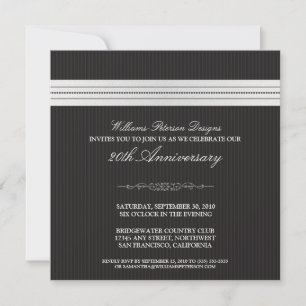 Corporate Event Ribbon Invitation (black & white)