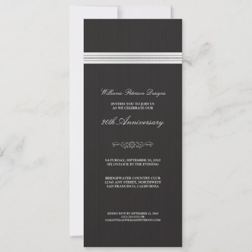 Corporate Event Ribbon Invitation (black &amp; white)