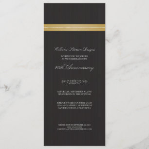 Corporate Event Ribbon Invitation (gold)