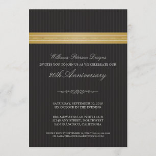 Corporate Event Ribbon Invitation (gold)