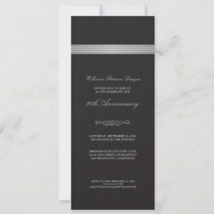 Corporate Event Ribbon Invitation (silver)