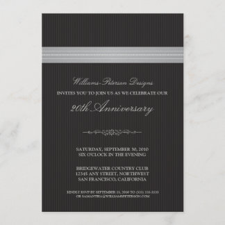 Corporate Event Ribbon Invitation (silver)