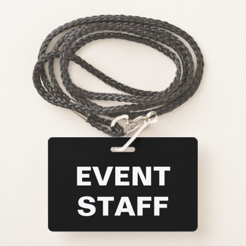 Corporate Event Staff Badge