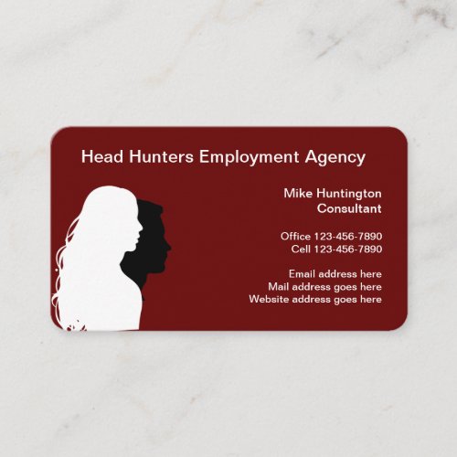 Corporate Executive Search Agency Business Card