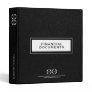 Corporate Financial Documents Black Leather 3 Ring Binder