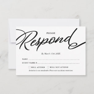 Corporate Gala RSVP Reply Card