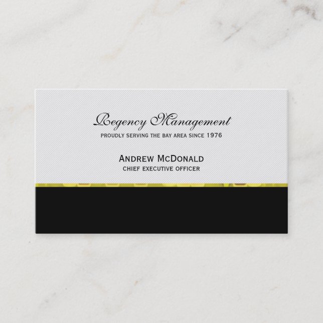 Corporate Gold Business Card (Front)