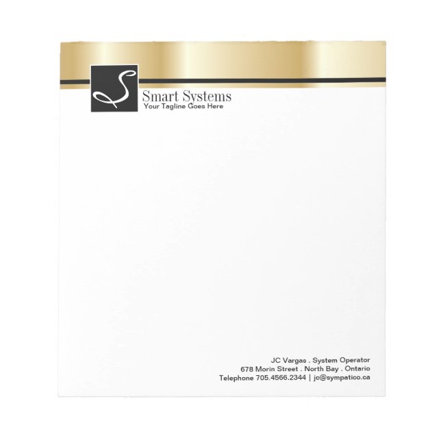 Corporate Gold Notepad (Front)