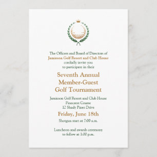 Corporate Golf Tournament Invitation