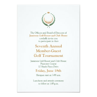 Corporate Golf Tournament Invitation