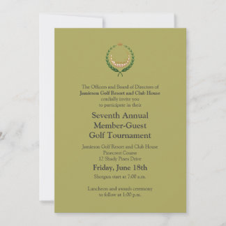 Corporate Golf Tournament Invitation