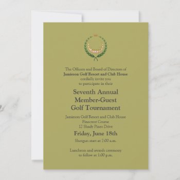 Corporate Golf Tournament Invitation by DKGolf at Zazzle