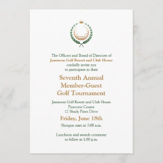 Corporate Golf Tournament Invitation