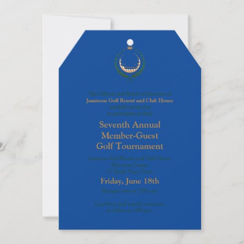 Corporate Golf Tournament Invitation