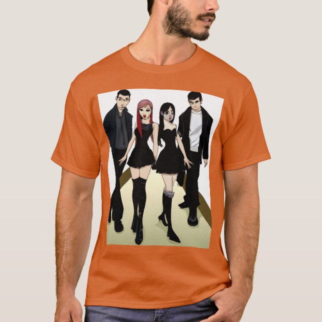 Corporate Goth Goth Clique Friends boy T-Shirt (Front)