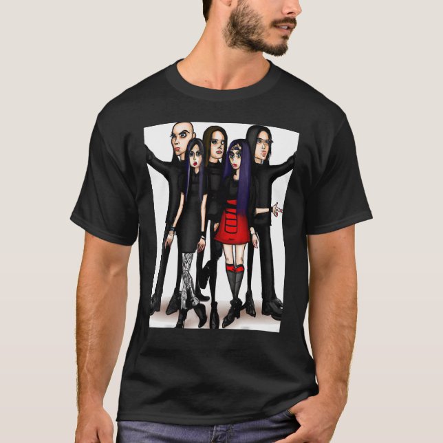 Corporate Goth Goth Clique Friends T-Shirt (Front)