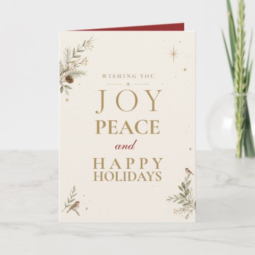 Corporate Happy Holidays Business Logo Holiday Card