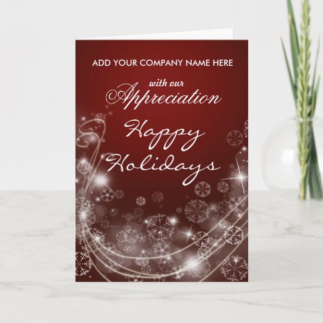 Corporate - Happy Holidays - With Our Appreciation Holiday Card (Front)