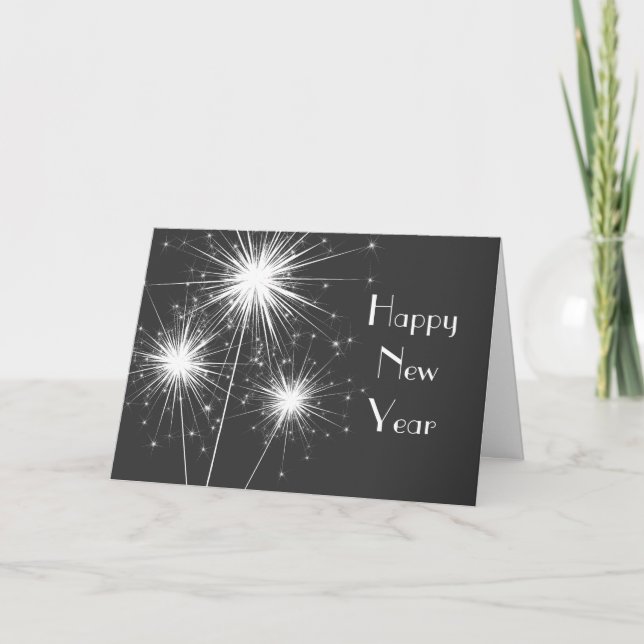 Corporate Happy New Year Card (gray) (Front)